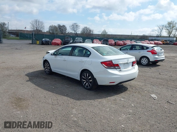 2015 Honda Civic Sedan EX-L with VIN 19XFB2F9XFE220171, listed as a IAAI auction lot 41904589 with 114,276 mi miles. Bid and sale history available at carsss.com. Image 3.