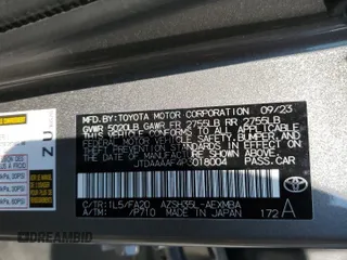 2023 Toyota Crown XLE with VIN JTDAAAAF4P3018004, listed as a Copart auction lot 71842564 with 13,032 mi miles and Salvage Title. Bid and sale history available at carsss.com. Image 12.