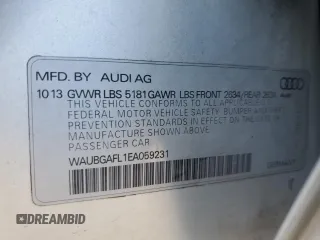 2014 Audi S4 Premium Plus z VIN WAUBGAFL1EA059231, wystawiony jako Copart lot #48621905 z przebiegiem 142 520 mil mil oraz Szkoda całkowita • Salvage title. Historia ofert i sprzedaży dostępna na DreamBid. Obrazek 14.