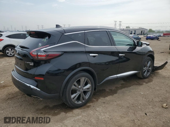 2020 Nissan Murano Platinum with VIN 5N1AZ2DS0LN103889, listed as a Copart auction lot 59628135 with 49,725 mi miles and Salvage title. Bid and sale history available at DreamBid. Image 3.