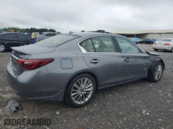 2020 Infiniti Q50 Luxe with VIN JN1EV7AP8LM208073, listed as a Copart auction lot 60069265 with 21,787 mi miles and Salvage title. Bid and sale history available at DreamBid. Image 3.