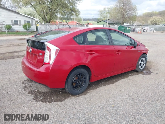 2012 Toyota Prius One with VIN JTDKN3DU0C1520187, listed as a IAAI auction lot 42070196 with 191,023 mi miles. Bid and sale history available at carsss.com. Image 4.