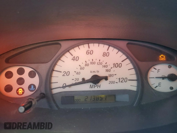 2000 Toyota ECHO with VIN JTDAT1230Y0089220, listed as a Copart auction lot 43000535 with 213,857 mi miles and Salvage Title. Bid and sale history available at DreamBid. Image 9.