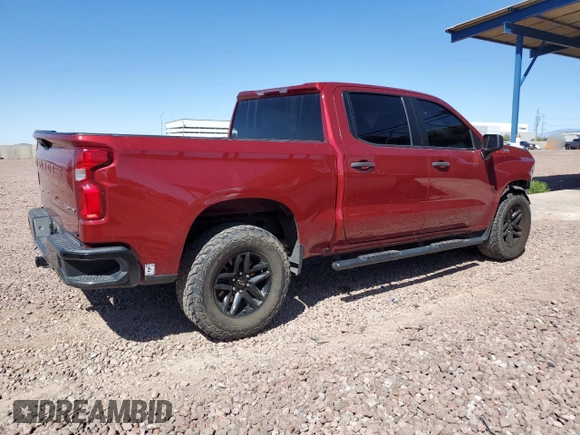 2020 Chevrolet Silverado 1500 Custom Trail Boss with VIN 1GCPYCEFXLZ263005, listed as a Copart auction lot 49859675 with 93,430 mi miles and Salvage Title. Bid and sale history available at DreamBid. Image 3.