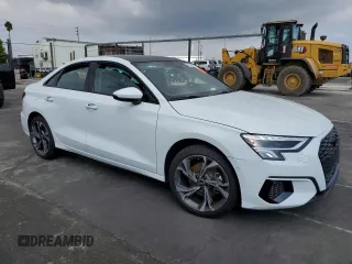 2023 Audi A3 Premium Plus with VIN WAUHUDGY6PA080545, listed as a Copart auction lot 69061353 with 3,765 mi miles. Bid and sale history available at carsss.com. Image 4.