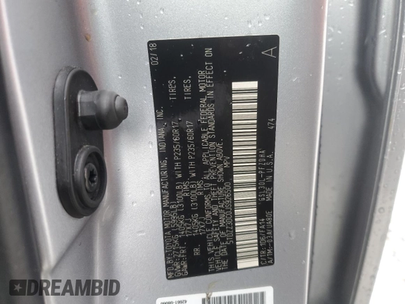 2018 Toyota Sienna L с VIN 5TDZZ3DC0JS926500, выставлен на аукционе Copart как лот 45276025 с пробегом 185 907 миль миль и Списание • Salvage title. История ставок и продаж доступна на DreamBid. Изображение 15.