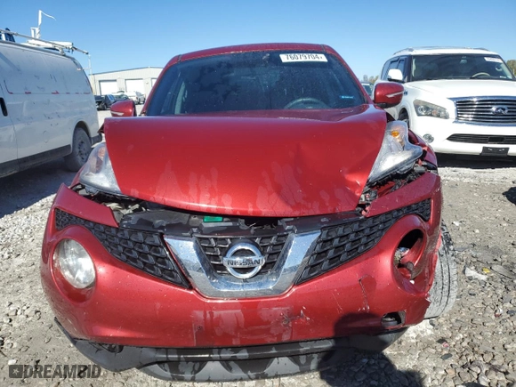 2015 Nissan Juke S with VIN JN8AF5MR0FT500924, listed as a Copart auction lot 76079704 with 173,568 mi miles and Salvage Title. Bid and sale history available at carsss.com. Image 5.