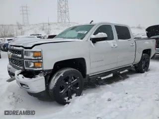 2015 Chevrolet Silverado 1500 LTZ with VIN 3GCUKSEJ0FG198429, listed as a Copart auction lot 87951465 with 106,749 mi miles and Salvage Title. Bid and sale history available at carsss.com. Image 1.