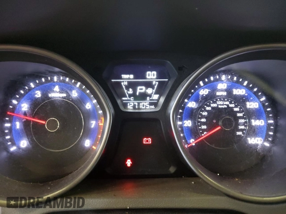 2016 Hyundai Elantra SE with VIN 5NPDH4AE3GH749612, listed as a Copart auction lot 55108195 with 127,105 mi miles and Salvage Title. Bid and sale history available at DreamBid. Image 9.