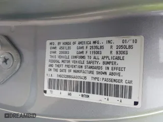 2010 Honda Accord Cpe EX-L with VIN 1HGCS2B8XAA005435, listed as a IAAI auction lot 42091277 with 241,735 mi miles. Bid and sale history available at carsss.com. Image 9.