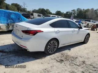 2017 Genesis G80 3.8L with VIN KMHGN4JE9HU175610, listed as a Copart auction lot 75983844 with 68,181 mi miles and Salvage Title. Bid and sale history available at DreamBid. Image 3.