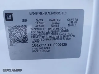 2020 Chevrolet Malibu LS with VIN 1G1ZC5ST1LF000425, listed as a IAAI auction lot 40819209 with 116,684 mi miles. Bid and sale history available at carsss.com. Image 9.