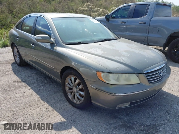 2007 Hyundai Azera SE with VIN KMHFC46F07A156589, listed as a IAAI auction lot 40896753 with 0 mi miles. Bid and sale history available at carsss.com. Image 1.