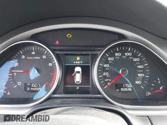 2013 Audi Q7 3.0T Premium Plus with VIN WA1LGAFE1DD002592, listed as a IAAI auction lot 41710303 with 160,696 mi miles. Bid and sale history available at carsss.com. Image 7.