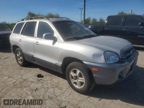 2005 Hyundai Santa Fe GLS with VIN KM8SC73D05U856384, listed as a Copart auction lot 73546414 with 0 mi miles and Salvage Title. Bid and sale history available at carsss.com. Image 4.