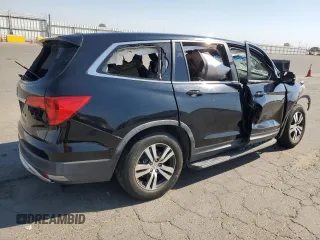 2016 Honda Pilot EX-L with VIN 5FNYF5H79GB043134, listed as a Copart auction lot 75058574 with Not Provided miles and Salvage Title. Bid and sale history available at DreamBid. Image 3.