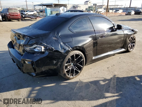2024 BMW M2 with VIN 3MF13DM06R8E28720, listed as a Copart auction lot 77493254 with 5,913 mi miles and Salvage Title. Bid and sale history available at carsss.com. Image 3.