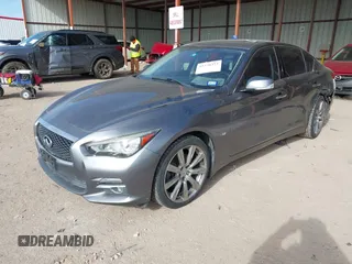 2014 Infiniti Q50 Premium with VIN JN1BV7AR1EM701665, listed as a IAAI auction lot 41276373 with 113,820 mi miles. Bid and sale history available at carsss.com. Image 2.
