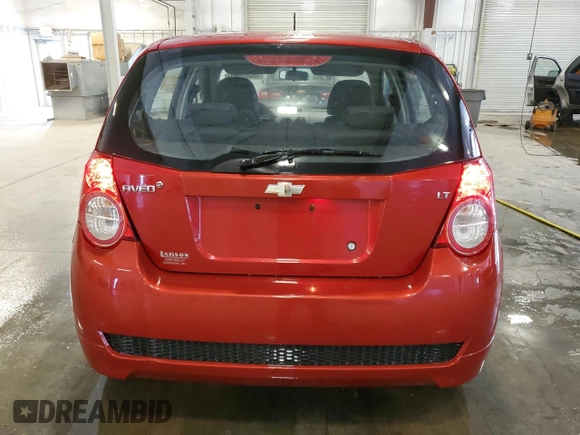 2009 Chevrolet Aveo 1LT with VIN KL1TD66E19B311906, listed as a Copart auction lot 58667965 with 108,441 mi miles and Clean title. Bid and sale history available at DreamBid. Image 6.