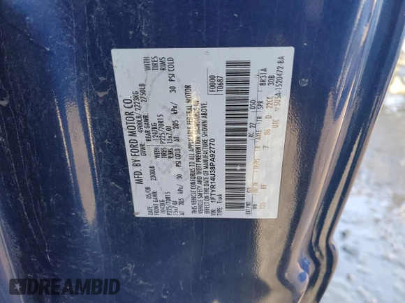 2008 Ford Ranger XL z VIN 1FTYR14U38PA92770, wystawiony jako Copart lot #44257635 z przebiegiem 151 700 mil mil oraz Szkoda całkowita • Salvage title. Historia ofert i sprzedaży dostępna na DreamBid. Obrazek 12.