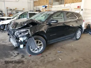 2022 Chevrolet Equinox LT with VIN 3GNAXUEV2NL226134, listed as a Copart auction lot 56970525 with 24,520 mi miles and Salvage title. Bid and sale history available at DreamBid. Image 1.