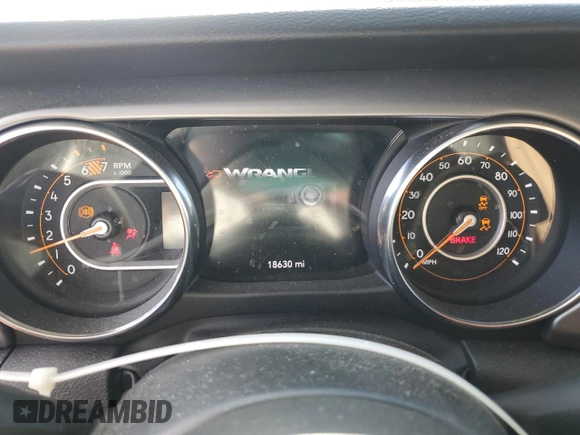 2023 Jeep Wrangler Willys with VIN 1C4HJXDN1PW523503, listed as a Copart auction lot 74976134 with 18,630 mi miles and Clean Title. Bid and sale history available at DreamBid. Image 9.