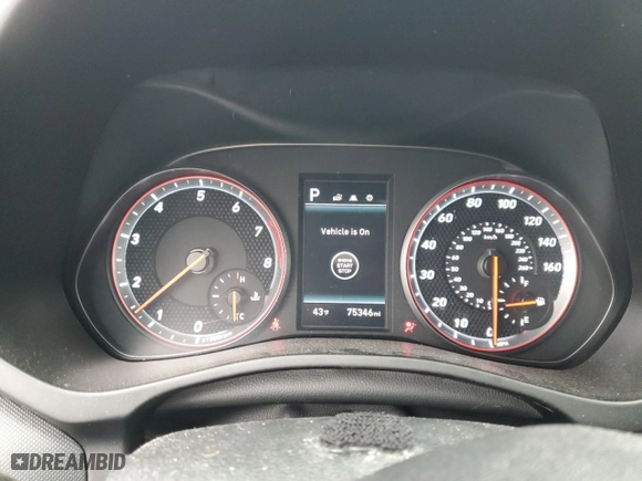 2019 Hyundai Veloster Turbo with VIN KMHTH6AB9KU007500, listed as a Copart auction lot 50174035 with 75,346 mi miles and Salvage Title. Bid and sale history available at carsss.com. Image 9.