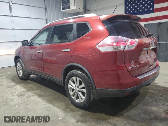 2015 Nissan Rogue SV with VIN KNMAT2MV0FP516517, listed as a Copart auction lot 47876565 with 93,755 mi miles and Salvage Title. Bid and sale history available at DreamBid. Image 2.
