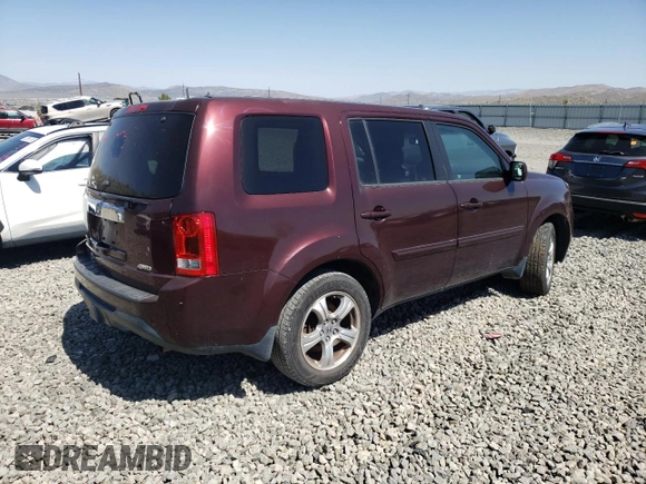 2012 Honda Pilot EX-L with VIN 5FNYF4H75CB056791, listed as a Copart auction lot 52540135 with Not Provided miles and Salvage Title. Bid and sale history available at DreamBid. Image 3.