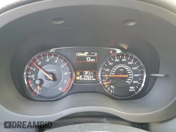 2018 Subaru WRX Premium with VIN JF1VA1C65J8802111, listed as a Copart auction lot 41440245 with 78,430 mi miles and Salvage Title. Bid and sale history available at carsss.com. Image 9.