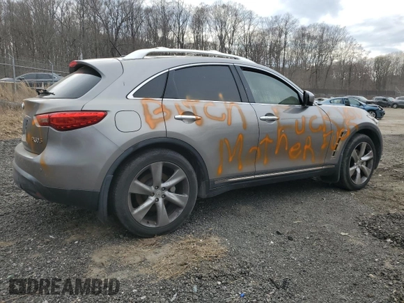 2011 Infiniti FX with VIN JN8BS1MW7BM170136, listed as a Copart auction lot 50385225 with Not provided miles and Salvage title. Bid and sale history available at DreamBid. Image 3.