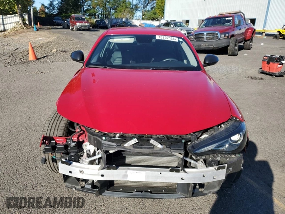 2019 Alfa Romeo Giulia Ti Sport with VIN ZARFAMBN9K7604458, listed as a Copart auction lot 73707164 with 34,495 mi miles and Salvage Title. Bid and sale history available at carsss.com. Image 5.