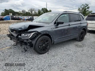 2022 Volkswagen Tiguan SE R-Line Black with VIN 3VVCB7AX1NM063447, listed as a Copart auction lot 59599855 with 53,400 mi miles and Non repairable. Bid and sale history available at DreamBid. Image 1.