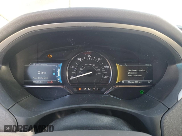 2017 Lincoln MKZ Hybrid Reserve with VIN 3LN6L5MU1HR659854, listed as a Copart auction lot 50583535 with 53,982 mi miles and Salvage Title. Bid and sale history available at DreamBid. Image 9.