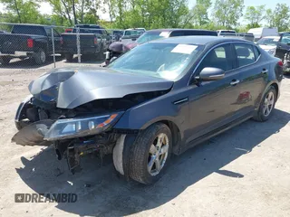 2015 Kia Optima LX z VIN KNAGM4A73F5642758, wystawiony jako IAAI lot #42253269 z przebiegiem 132 481 mil mil oraz . Historia ofert i sprzedaży dostępna na DreamBid. Obrazek 2.