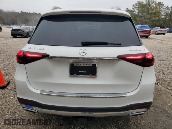 2024 Mercedes-Benz GLE 450 with VIN 4JGFB5KB7RB098389, listed as a Copart auction lot 45566685 with 18,283 mi miles and Salvage title. Bid and sale history available at DreamBid. Image 6.