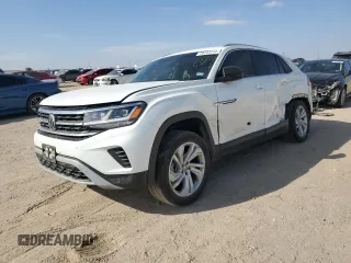 2021 Volkswagen Atlas SEL with VIN 1V2BE2CA1MC232023, listed as a Copart auction lot 79141214 with 56,579 mi miles and Salvage title. Bid and sale history available at DreamBid. Image 1.