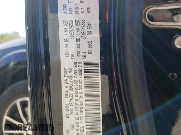 2018 Dodge Journey SE with VIN 3C4PDCAB1JT274784, listed as a Copart auction lot 74253064 with 160,308 mi miles and Non Repairable. Bid and sale history available at carsss.com. Image 13.