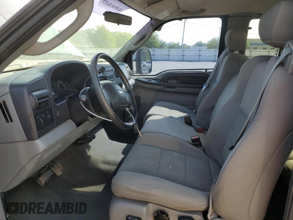 2005 Ford F-250 XL with VIN 1FTSX21P85EA80279, listed as a Copart auction lot 56636615 with 174,376 mi miles and Salvage title. Bid and sale history available at DreamBid. Image 7.