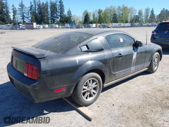 2005 Ford Mustang Deluxe with VIN 1ZVFT80N455171384, listed as a IAAI auction lot 42068853 with 258,491 mi miles. Bid and sale history available at carsss.com. Image 4.