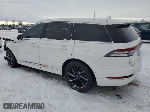 2021 Lincoln Aviator Reserve z VIN 5LM5J7XC5MGL12588, wystawiony jako Copart lot #89183805 z przebiegiem 57 436 mil mil oraz Szkoda całkowita • Salvage title. Historia ofert i sprzedaży dostępna na DreamBid. Obrazek 2.