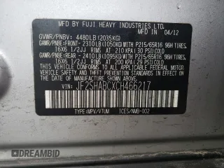 2012 Subaru Forester X with VIN JF2SHABCXCH466217, listed as a Copart auction lot 56293985 with 151,046 mi miles and Salvage Title. Bid and sale history available at DreamBid. Image 13.