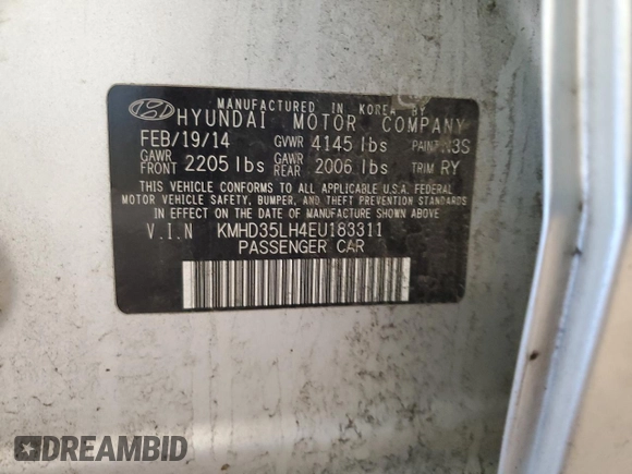 2014 Hyundai Elantra GT with VIN KMHD35LH4EU183311, listed as a Copart auction lot 74260964 with 0 mi miles and Salvage Title. Bid and sale history available at carsss.com. Image 12.