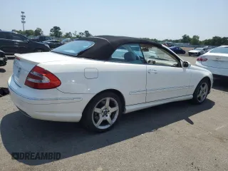 2005 Mercedes-Benz CLK 500 with VIN WDBTK75G35T037649, listed as a Copart auction lot 66212825 with 107,716 mi miles and Salvage title. Bid and sale history available at DreamBid. Image 3.