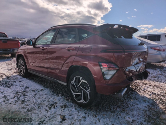 2024 Hyundai Kona N Line with VIN KM8HACA32RU114657, listed as a Copart auction lot 44074295 with 10,016 mi miles and Salvage Title. Bid and sale history available at carsss.com. Image 2.