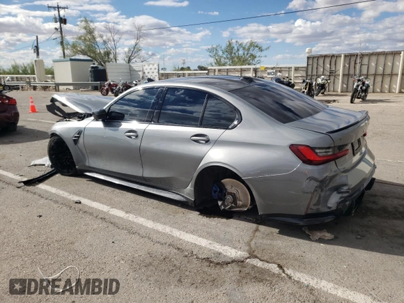2024 BMW M3 Competition with VIN WBS33AY05RFS22907, listed as a Copart auction lot 70072274 with 5,323 mi miles and Salvage title. Bid and sale history available at DreamBid. Image 2.