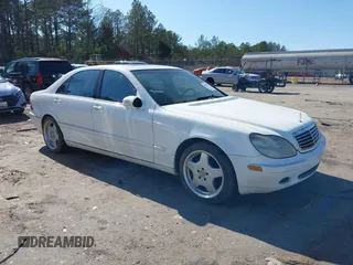 2002 Mercedes-Benz S-Class 5.0L with VIN WDBNG75J62A241861, listed as a IAAI auction lot 41482395 with 1 mi miles. Bid and sale history available at carsss.com. Image 1.