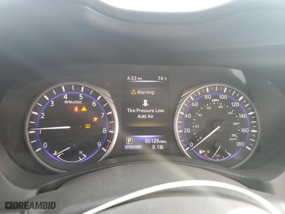 2018 Infiniti Q60 3.0t LUXE with VIN JN1EV7EK6JM340728, listed as a Copart auction lot 44021385 with 80,129 mi miles and Clean Title. Bid and sale history available at carsss.com. Image 9.