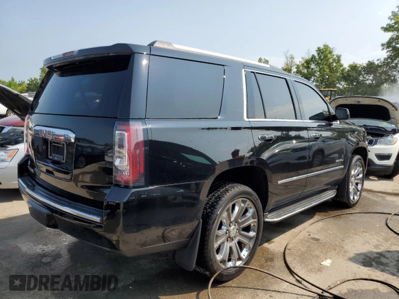 2015 GMC Yukon Denali with VIN 1GKS2CKJXFR547358, listed as a Copart auction lot 63906734 with 163,980 mi miles and Salvage Title. Bid and sale history available at carsss.com. Image 3.