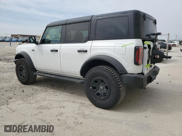2024 Ford Bronco Wildtrak with VIN 1FMEE2BP6RLB29591, listed as a Copart auction lot 48225165 with 4,466 mi miles and Salvage title. Bid and sale history available at DreamBid. Image 2.